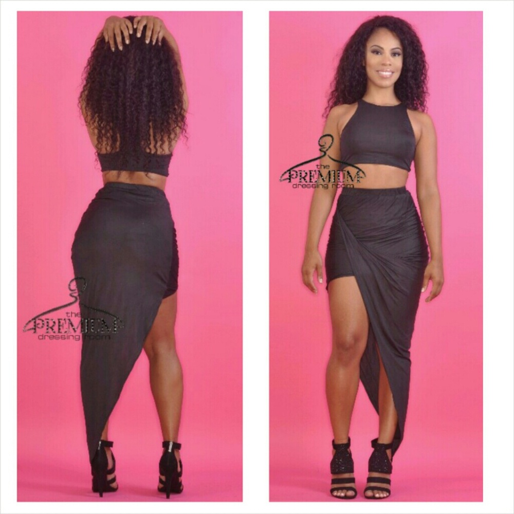 ***Goddess Suede 2pc skirt set